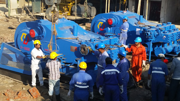 發往印度國家石油公司的F1600電機泵組順利完成安裝調試